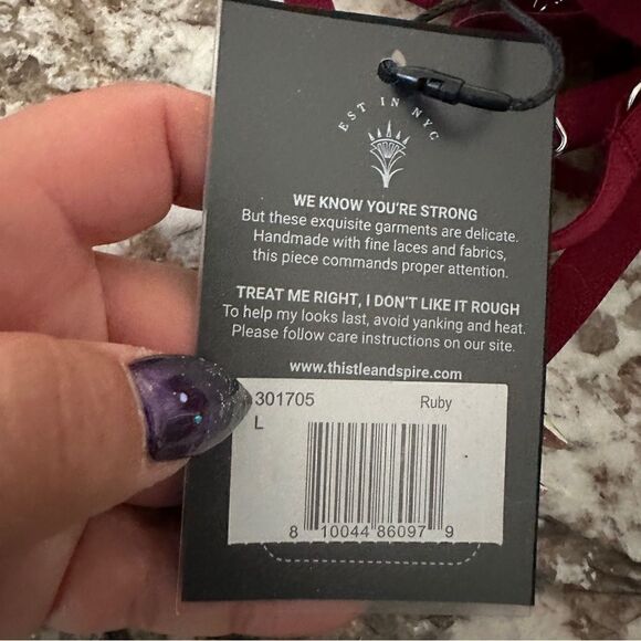 Thistle & Spire strapped in Ruby garter belt lingerie - Picture 10 of 10